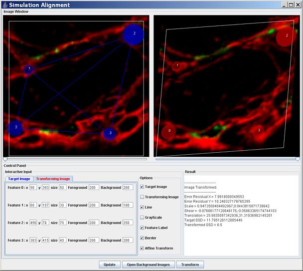 background images to be registered