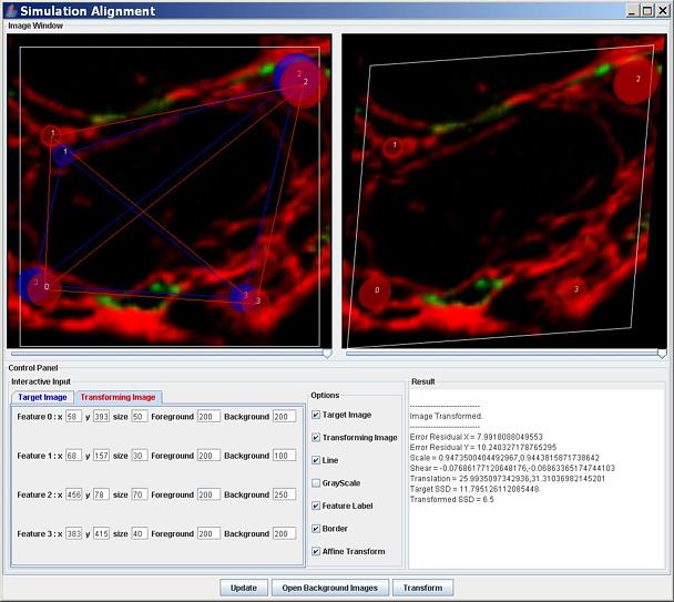 background images to be registered