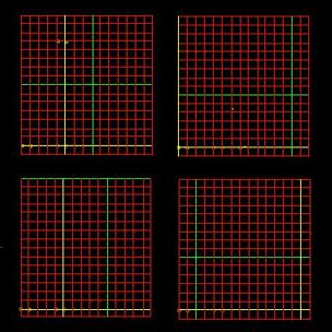 Grid over the DNA microarray image, multiple arrays