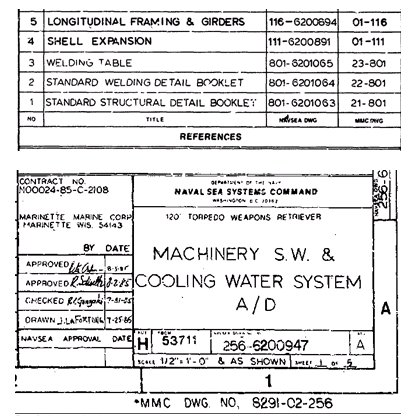 technical drawings, example of blocks